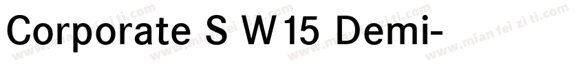 Corporate S W15 Demi字体转换